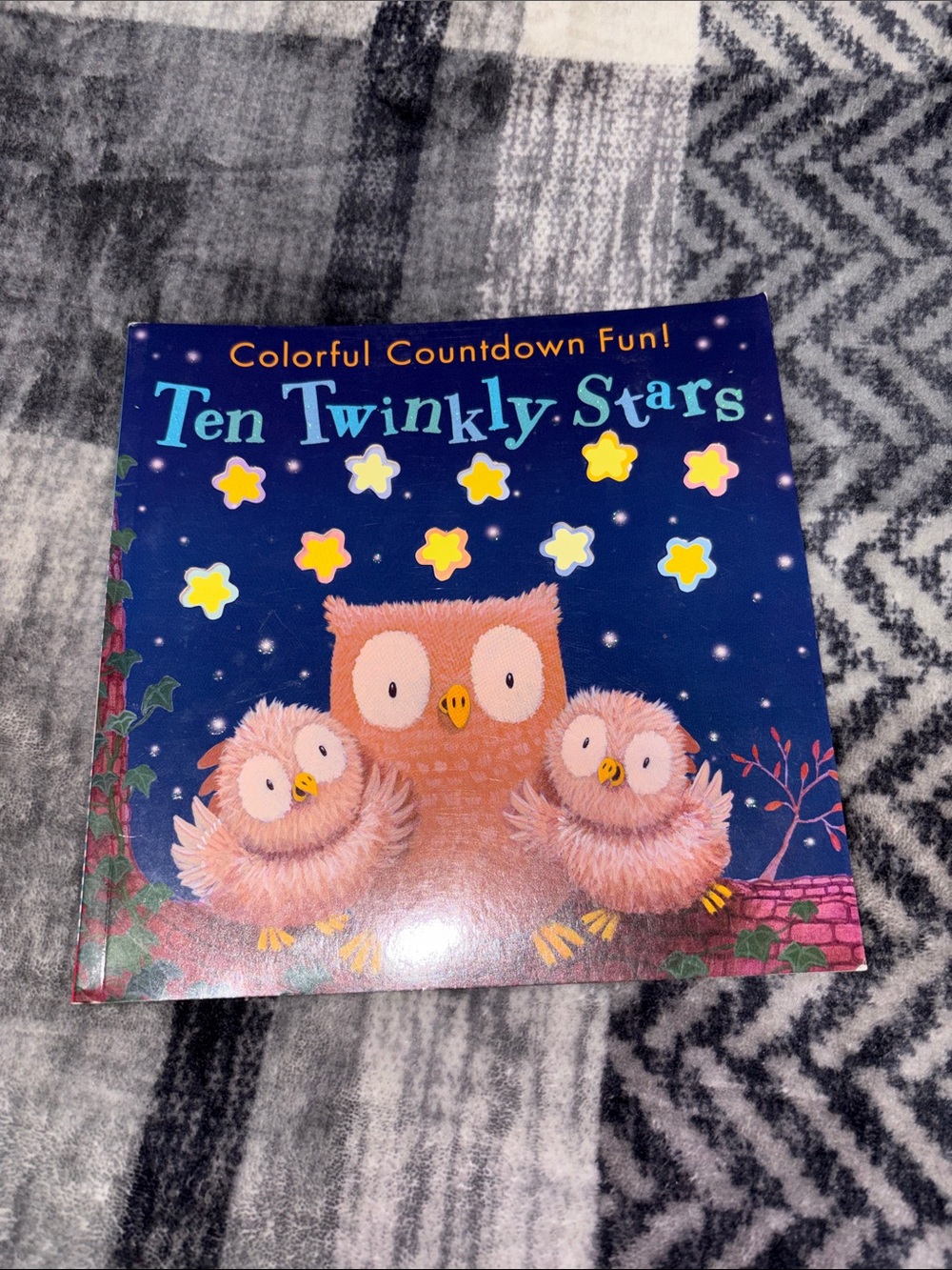 💰Ten Twinkly Stars Kids Book - Navy Blue Owl Cover